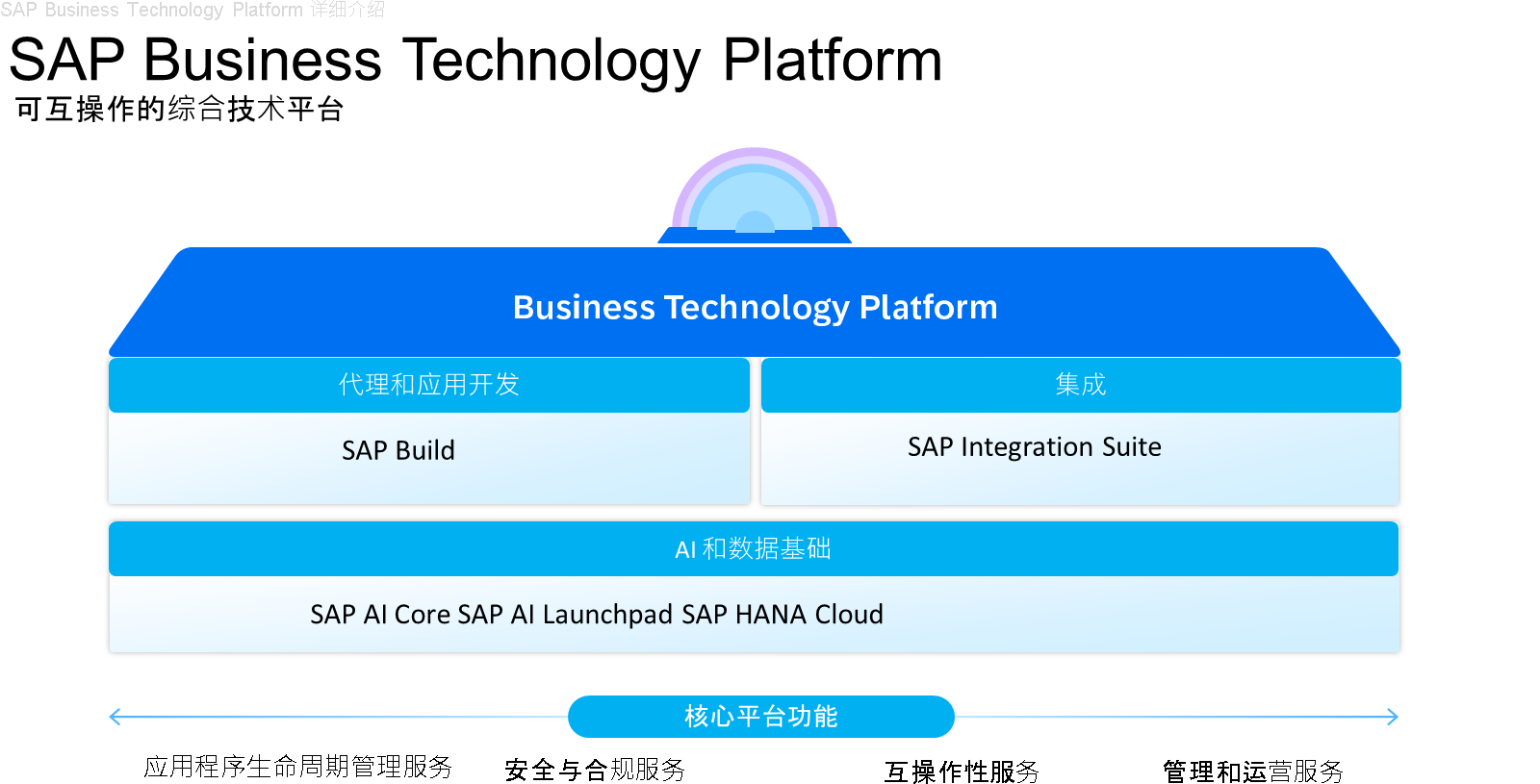 SAP BTP 的三大支柱。