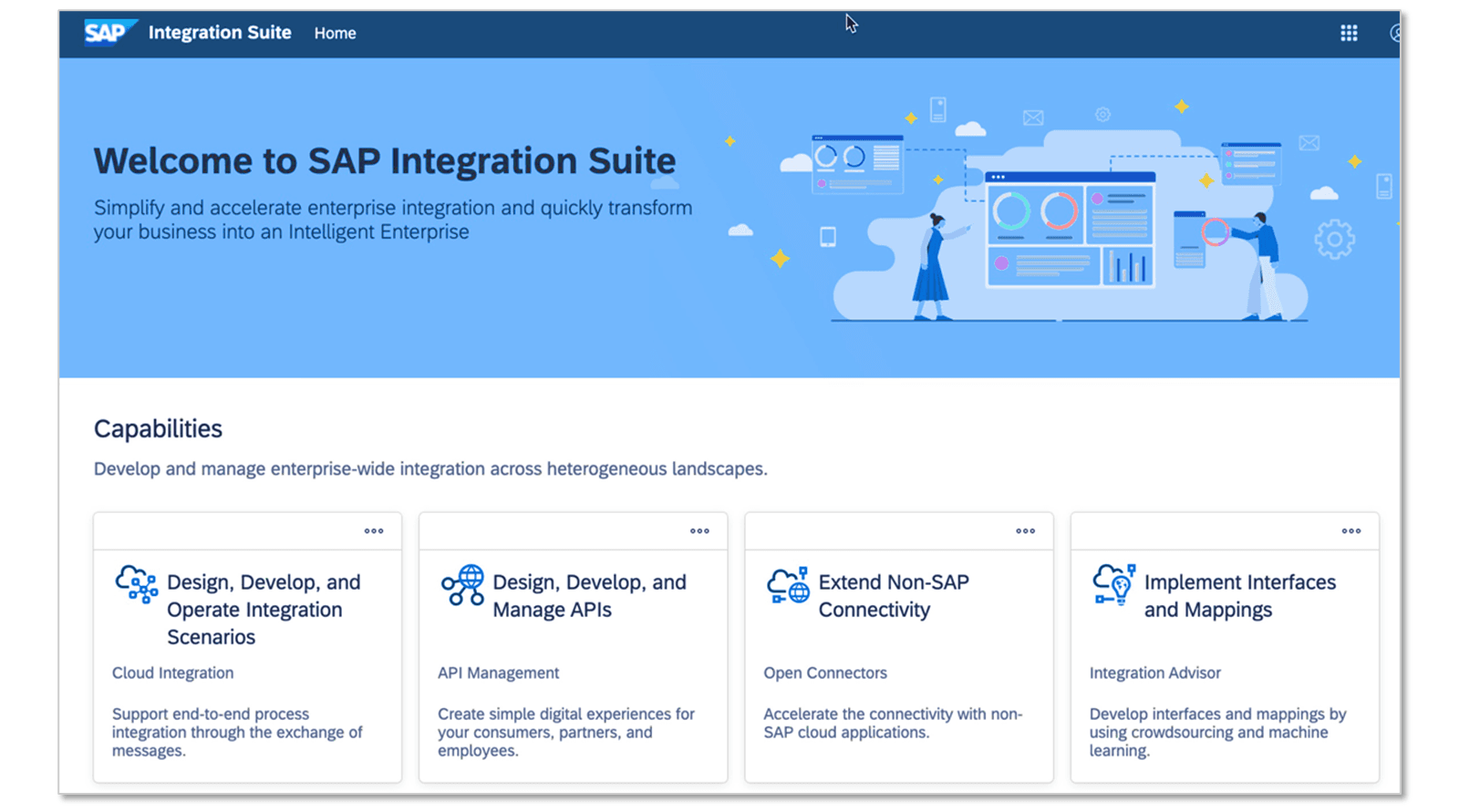 SAP Business Technology Platform Integration Suite 的输入屏幕