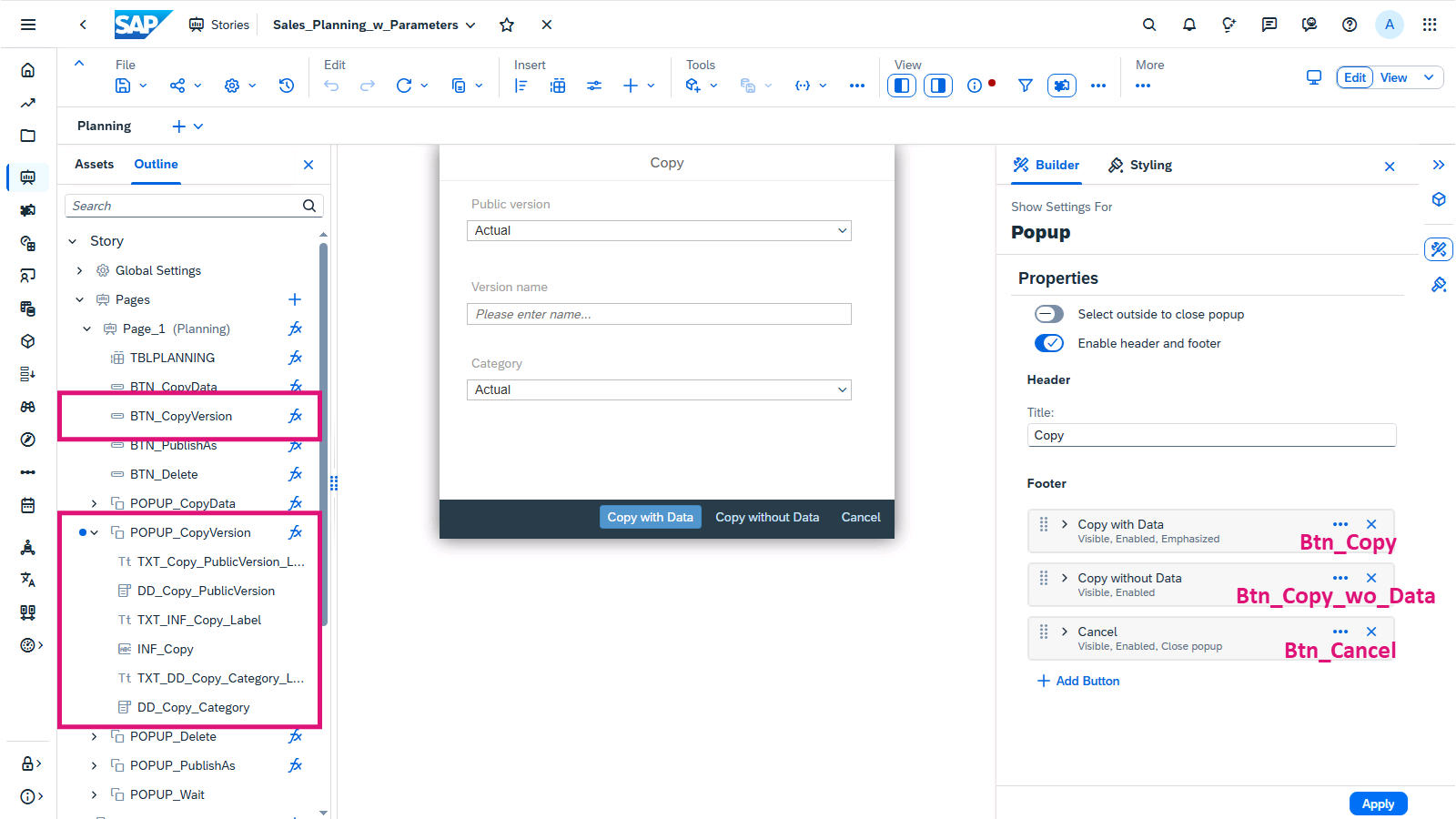 配置 POPUP_CopyVersion