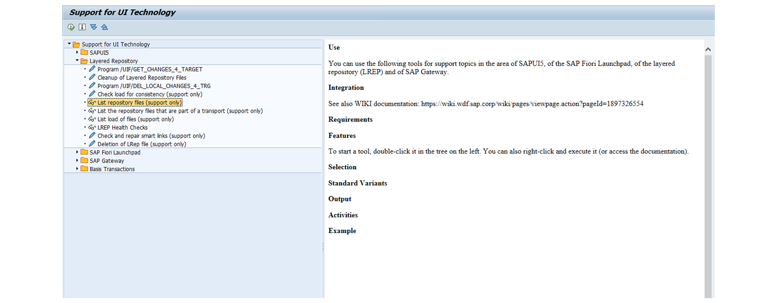 选择 List Repository files。
