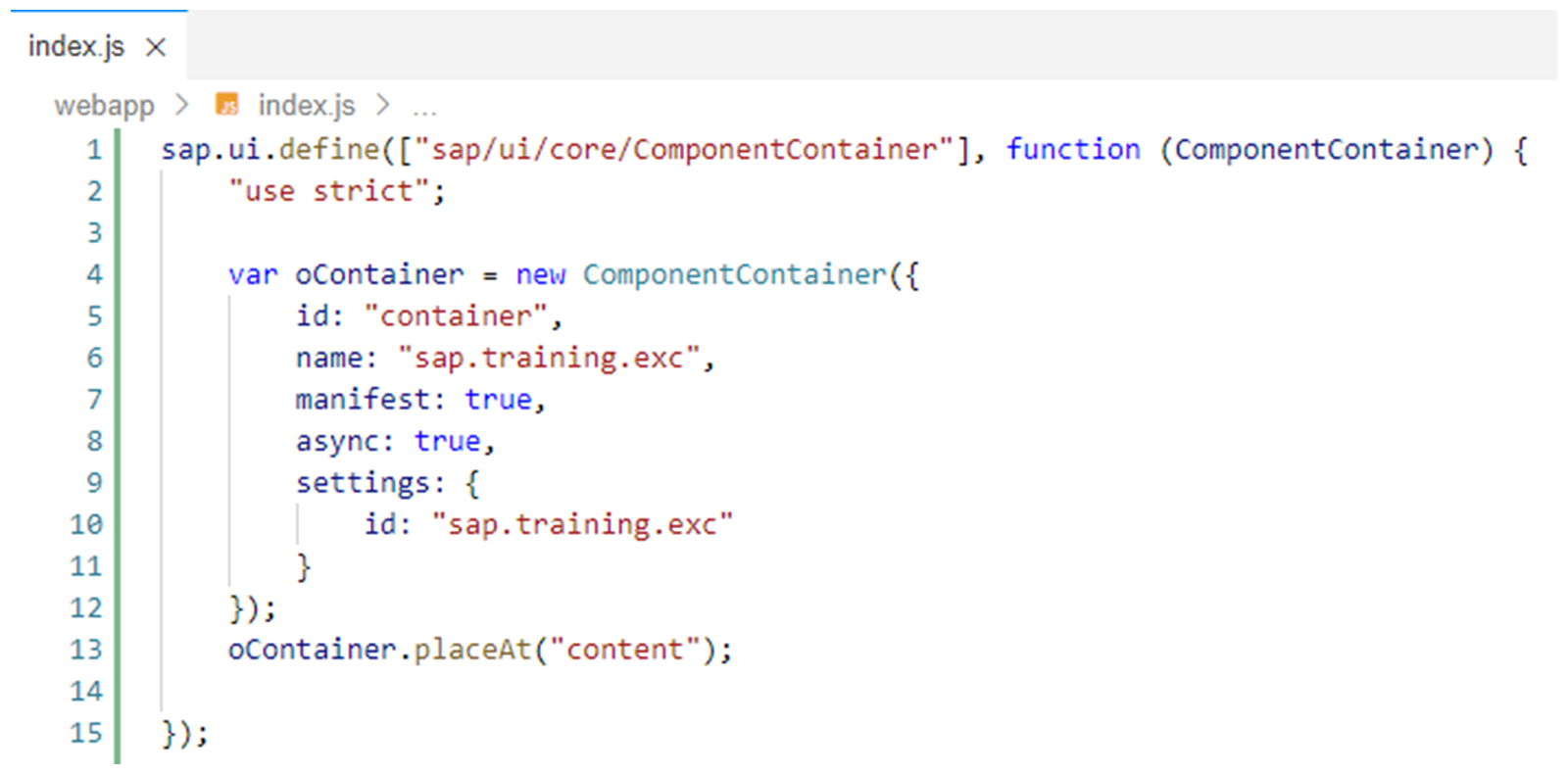 生成的 index.js 文件，