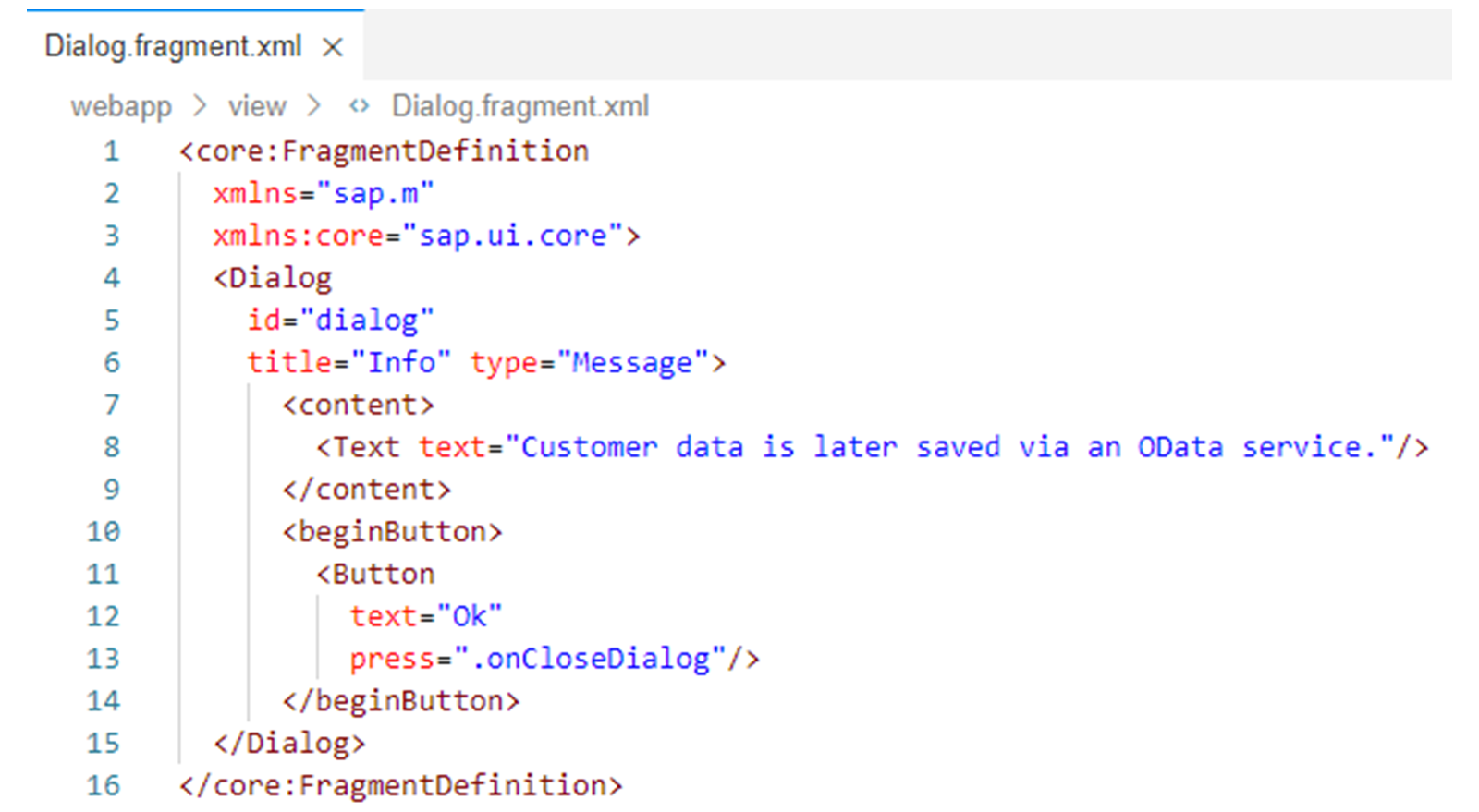 Dialog.fragment.xml 文件的截图。
