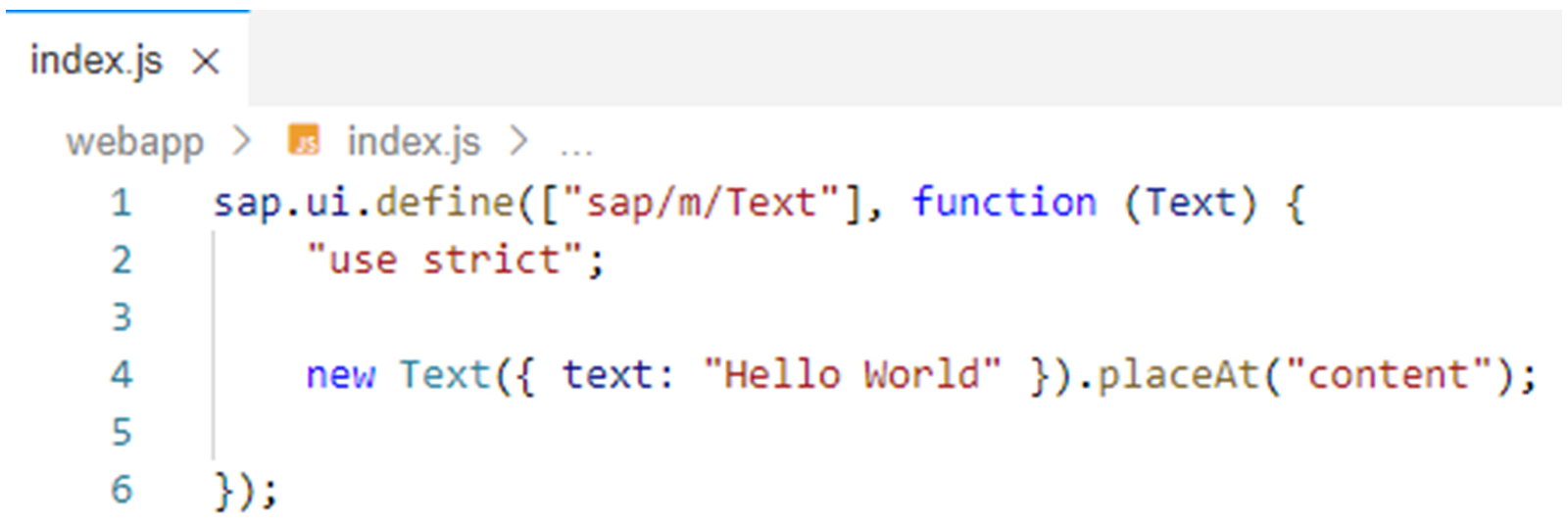最终 index.js 文件的屏幕截图。