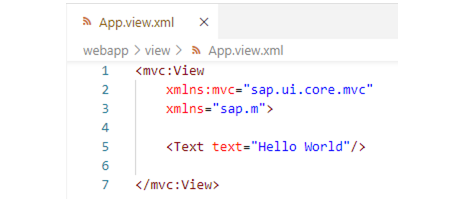 示例 XML 代码。